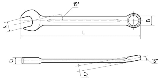 Комбинированный гаечный ключ Комбинированный гаечный ключ